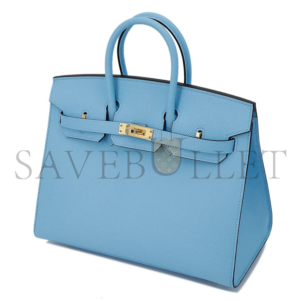 H**mes birkin 30 epsom sky blue gold buckle bag h028369ck06 (30*23*15cm)